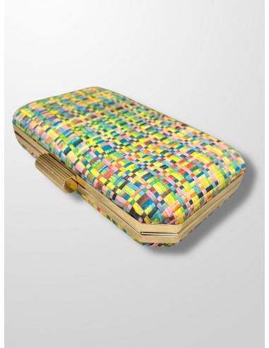 Clutch rafia trenzada