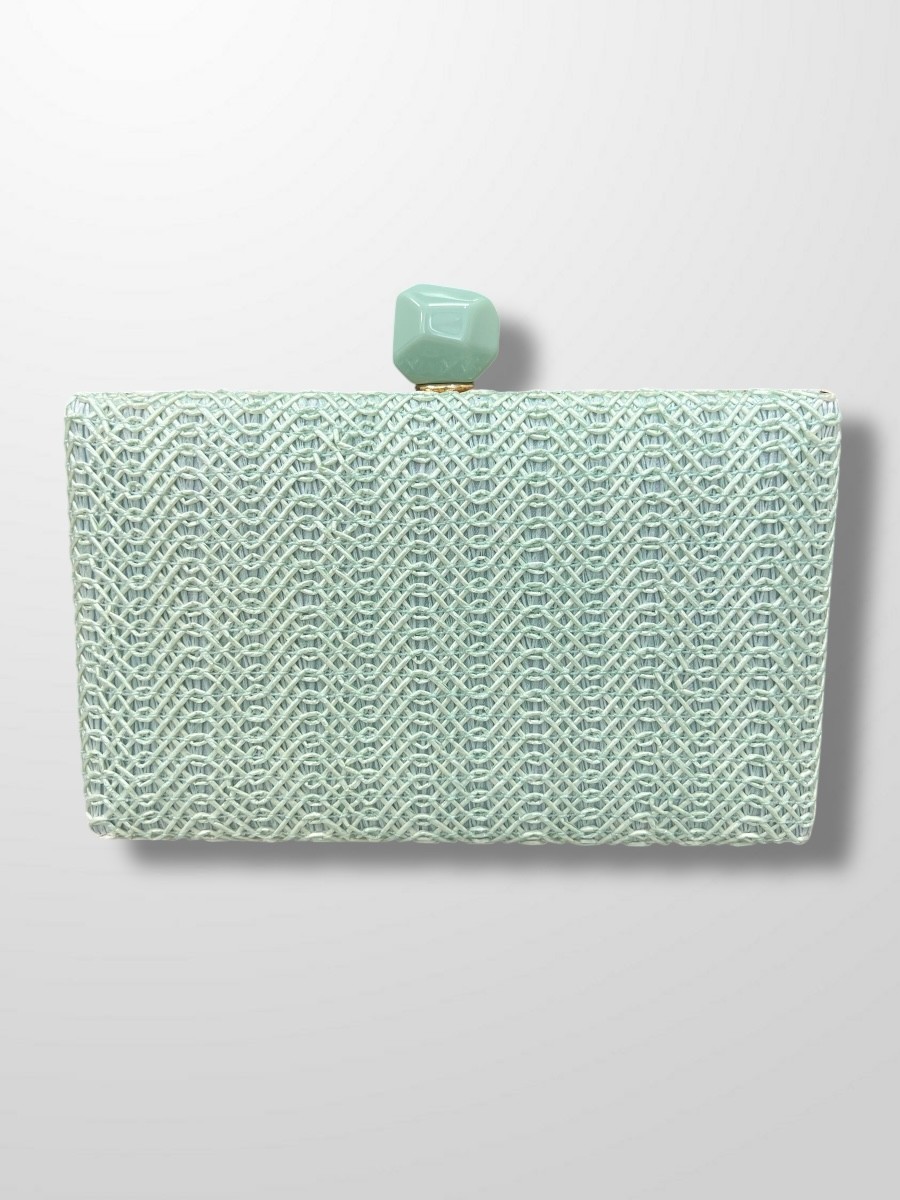 Clutch Rafia piedra