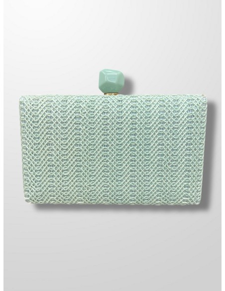 Clutch Rafia piedra
