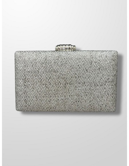 Clutch rafia metalizado