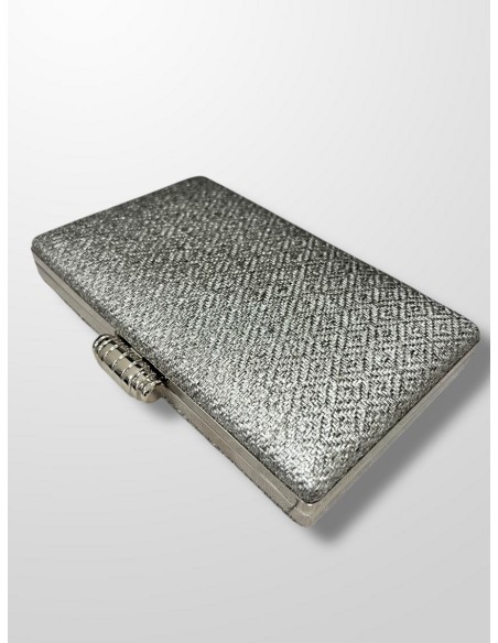 Clutch rafia metalizado