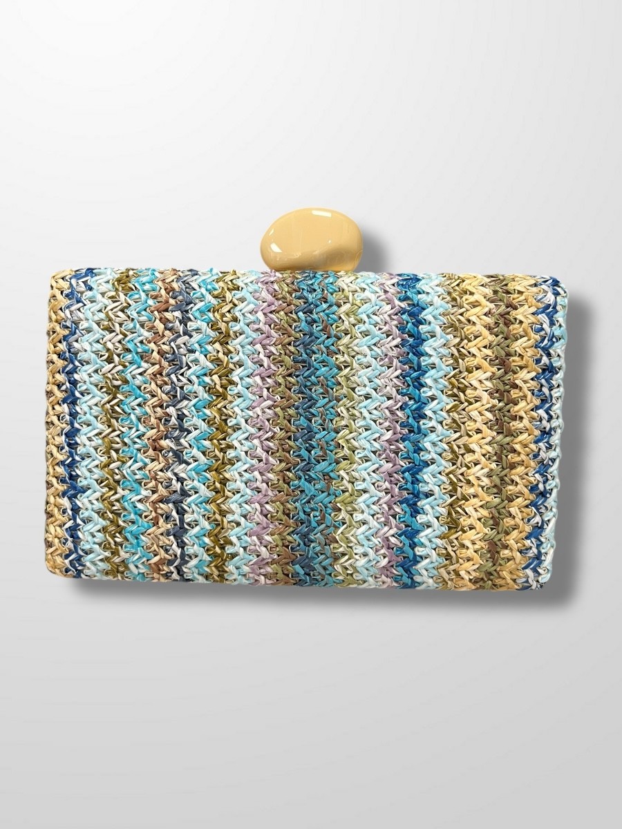 Clutch rafia multicolor