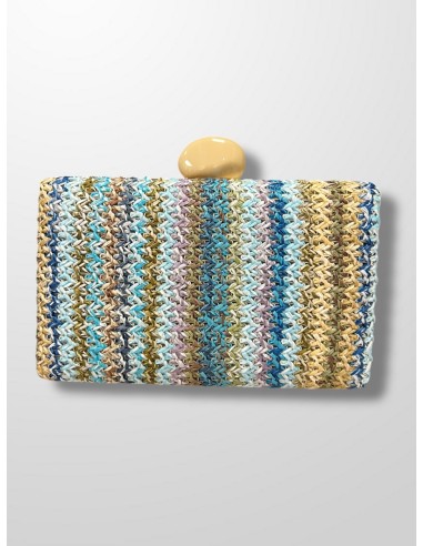 Clutch rafia multicolor