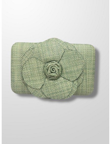 Clutch rafia flor