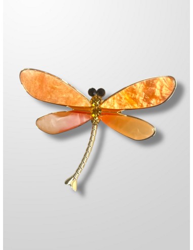 Broche libelula nacar