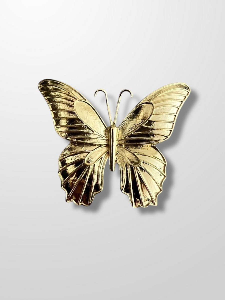 Broche dorado mariposa 02
