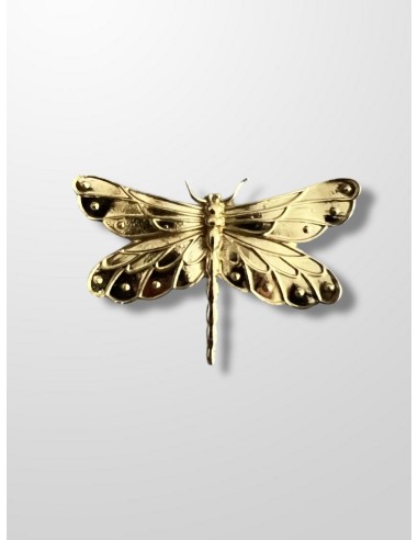 Broche dorado libelula nueva