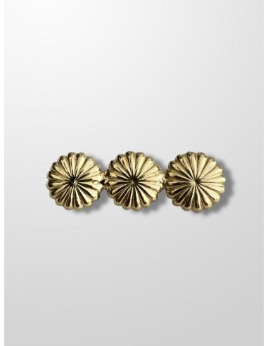 Broche dorado tres botones