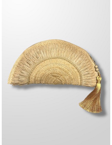 Bolso abanico rafia