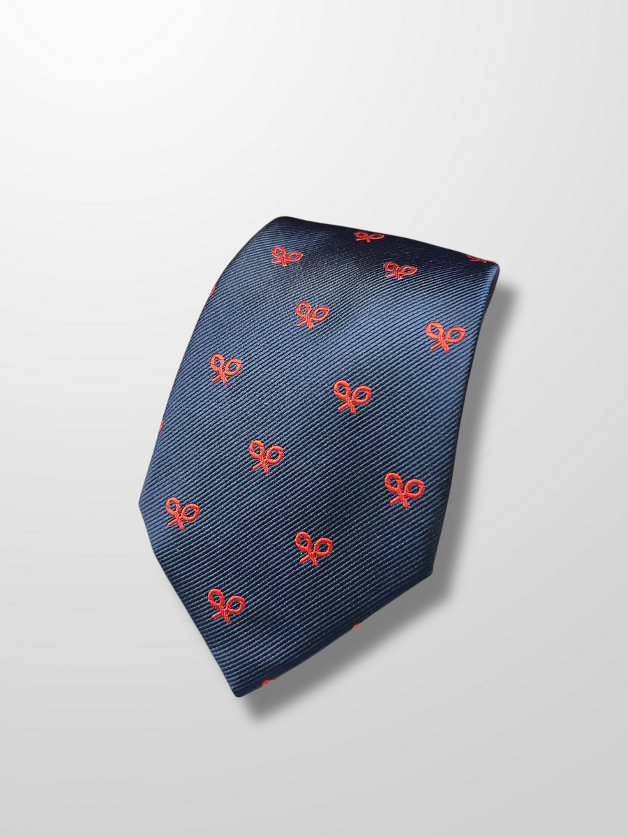 Corbata azul con raquetas 2