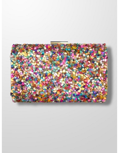 Clutch con piedras arcoiris