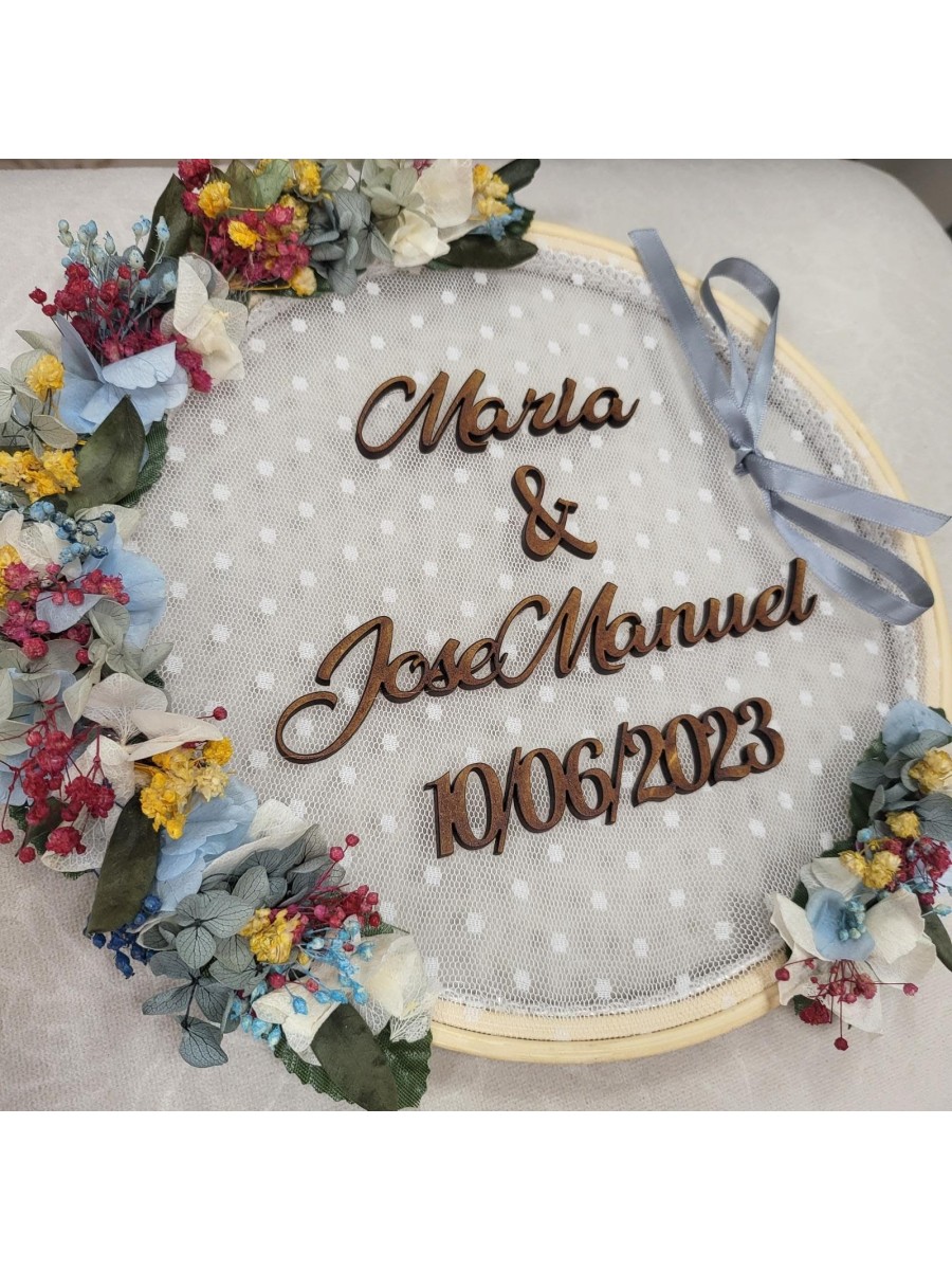 Bastidor porta alianzas personalizado 2