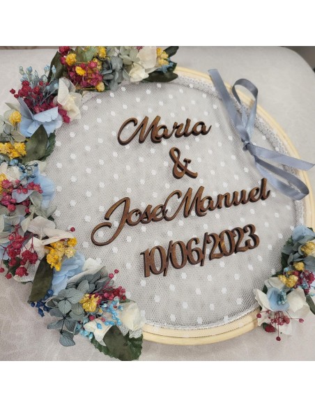 Bastidor porta alianzas personalizado