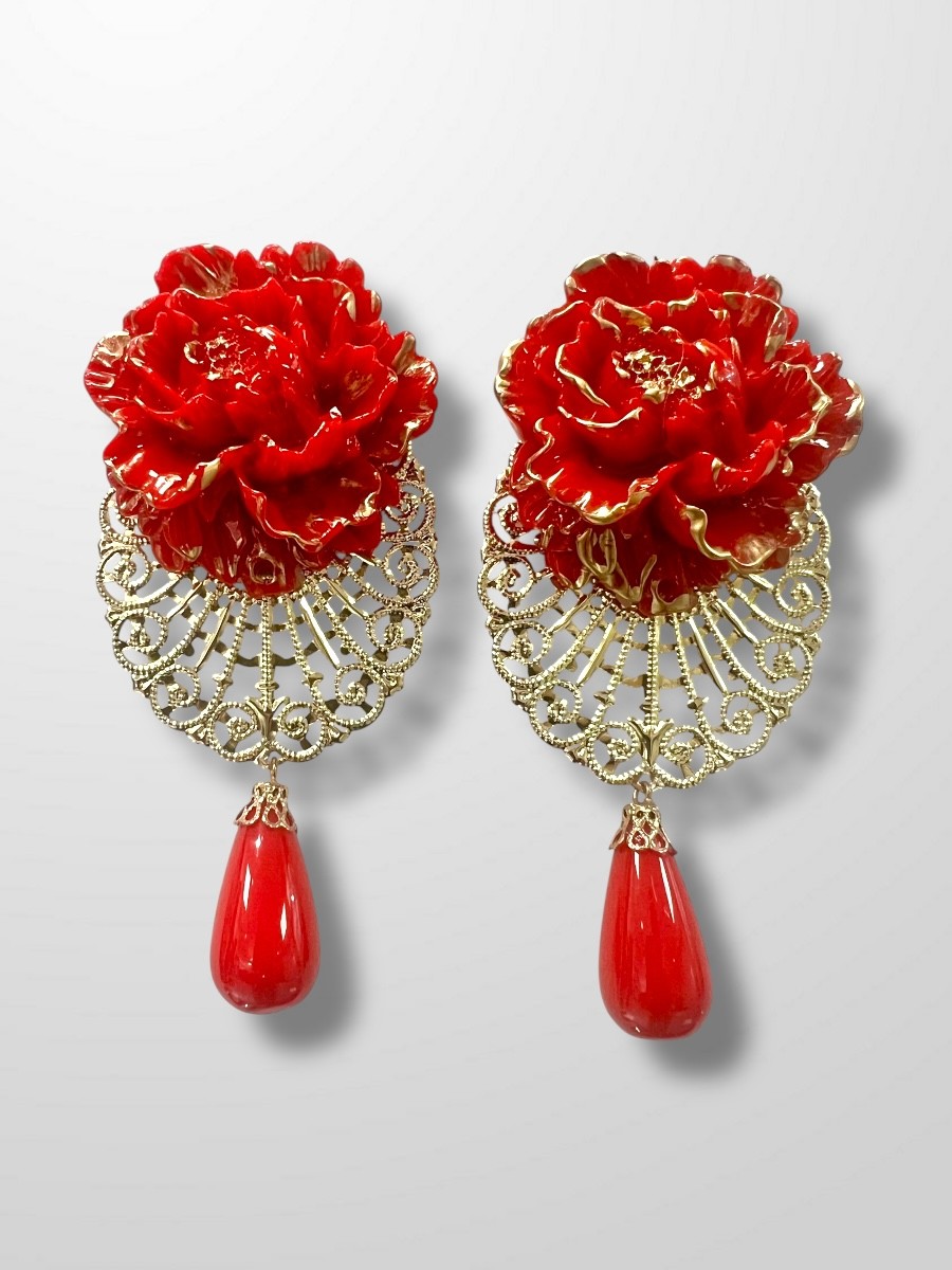 Pendientes Rosetón