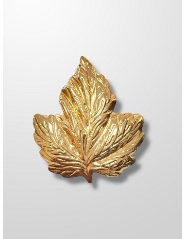 Broche dorado hoja de parra