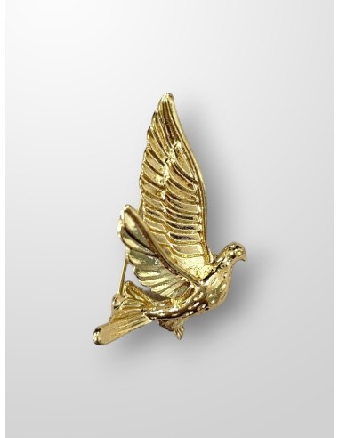 Broche dorado paloma