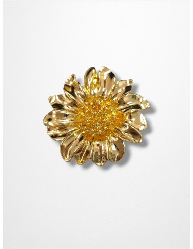Broche dorado girasol
