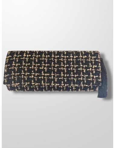 Cartera Tweed negra
