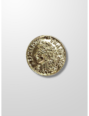 Broche dorado moneda peque