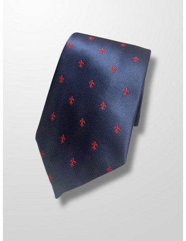 Corbata azul flor de lis
