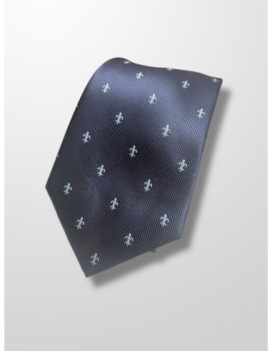 Corbata azul flor de lis
