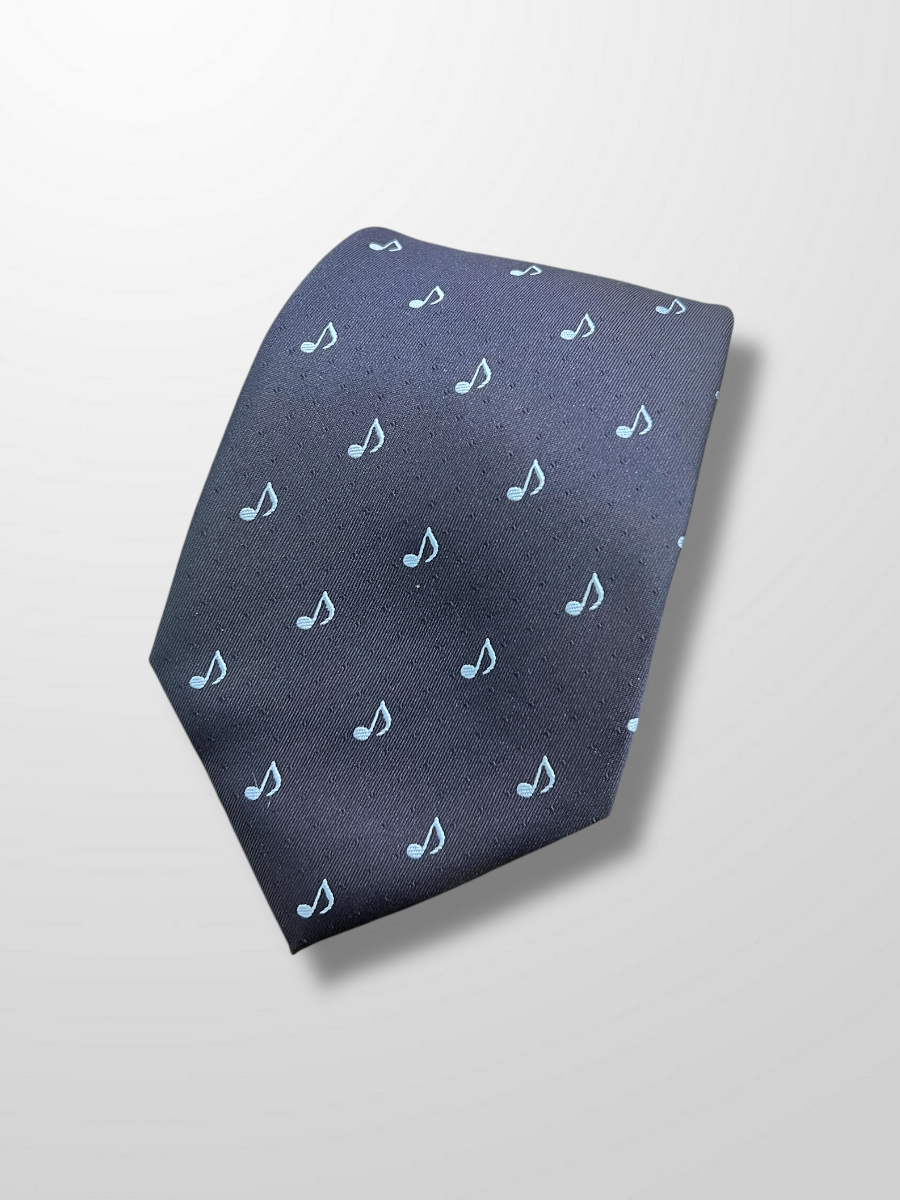 Corbata azul con nota musical 2