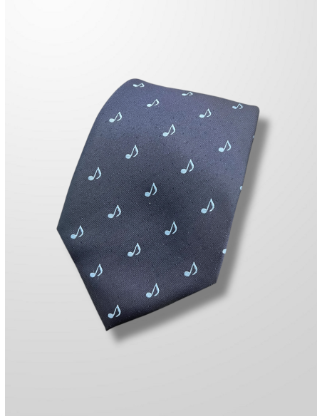 Corbata azul con nota musical