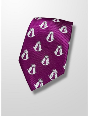 Corbata morada virgen del Rocio