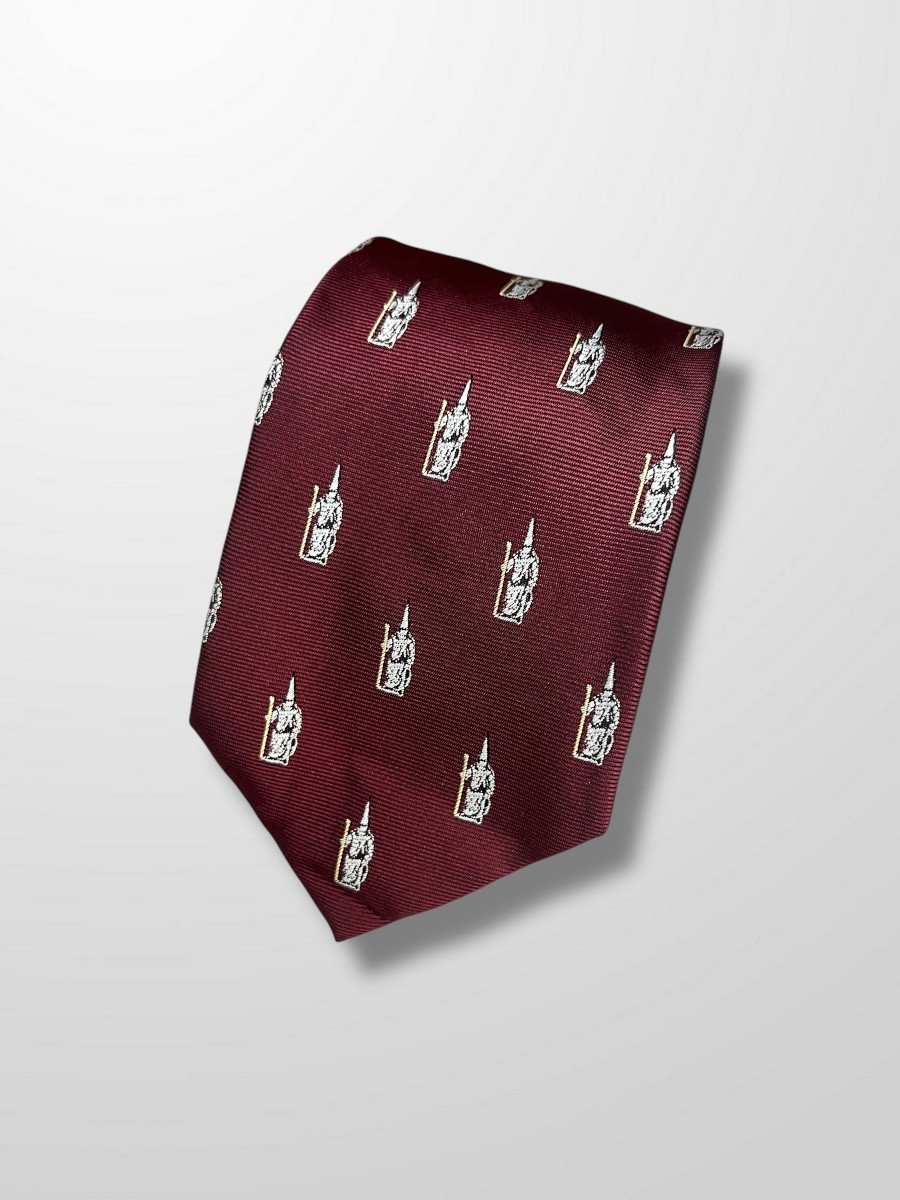 Corbata burdeos con penitentes de cola