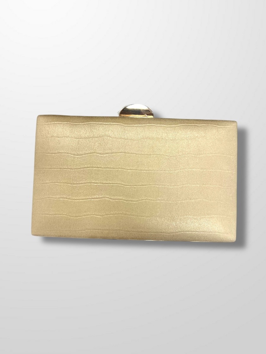Clutch serpiente champagne