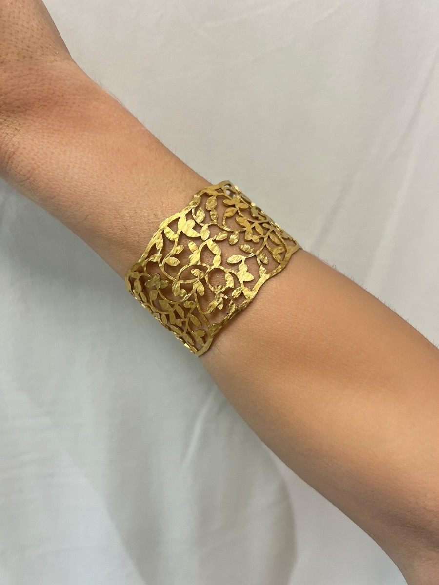 Brazalete acero dorado
