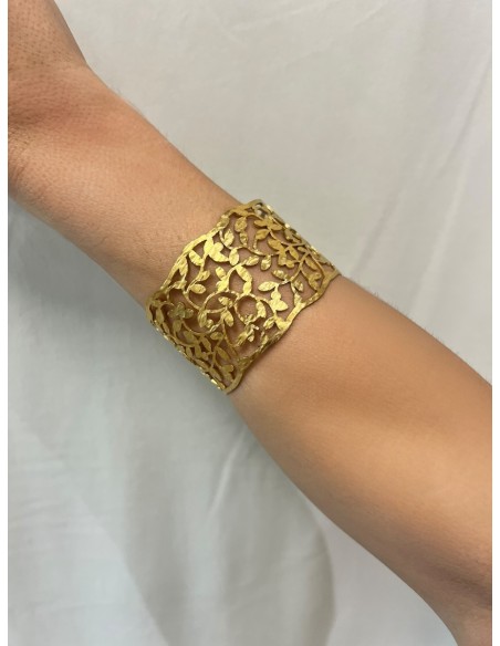Brazalete acero dorado