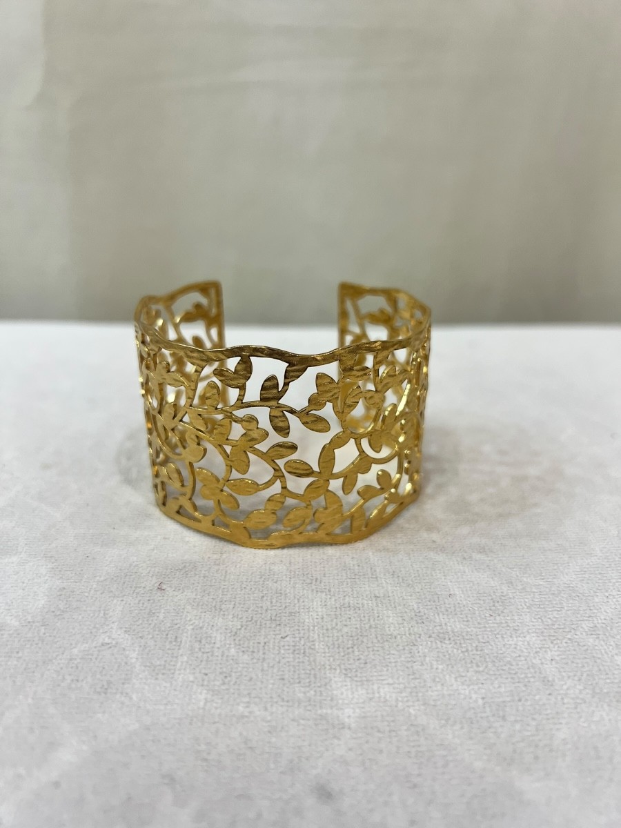 Brazalete acero dorado 2