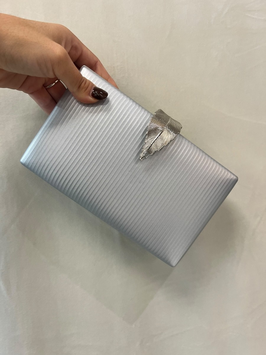 Clutch hoja plateada 2