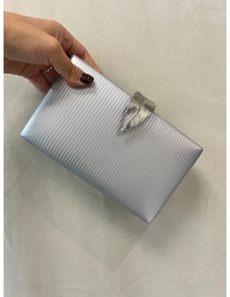 Clutch hoja plateada
