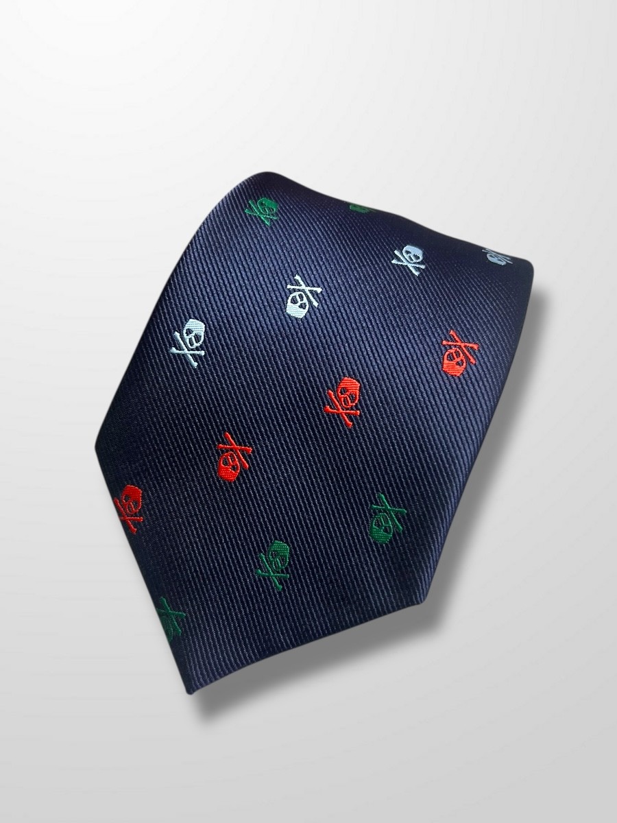 Corbata azul Calaveras