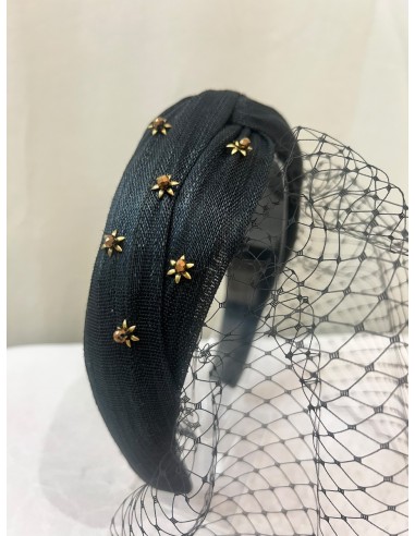 Alquilar diadema negra con mini estrellas
