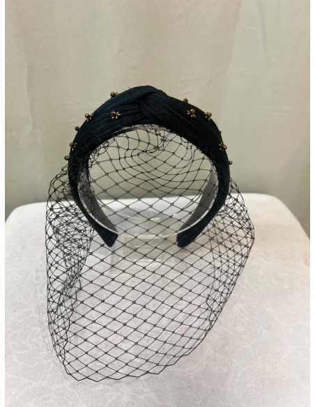 Diadema sinamay mini estrellas