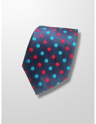 Corbata azul lunares colores