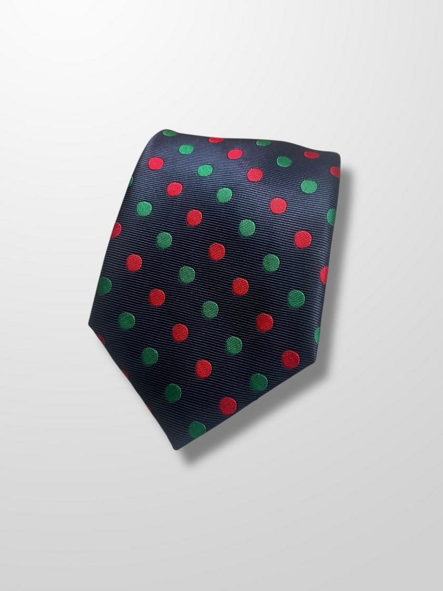 Corbata azul lunares colores 2