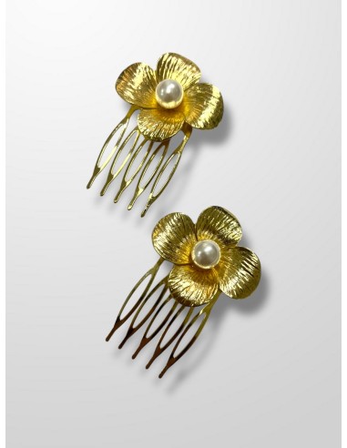 Peinecillo flor con perla