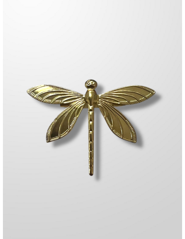 Broche dorado  libelula