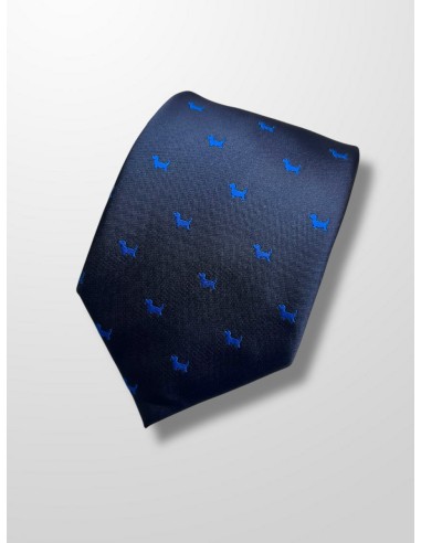Corbata azul con perritos