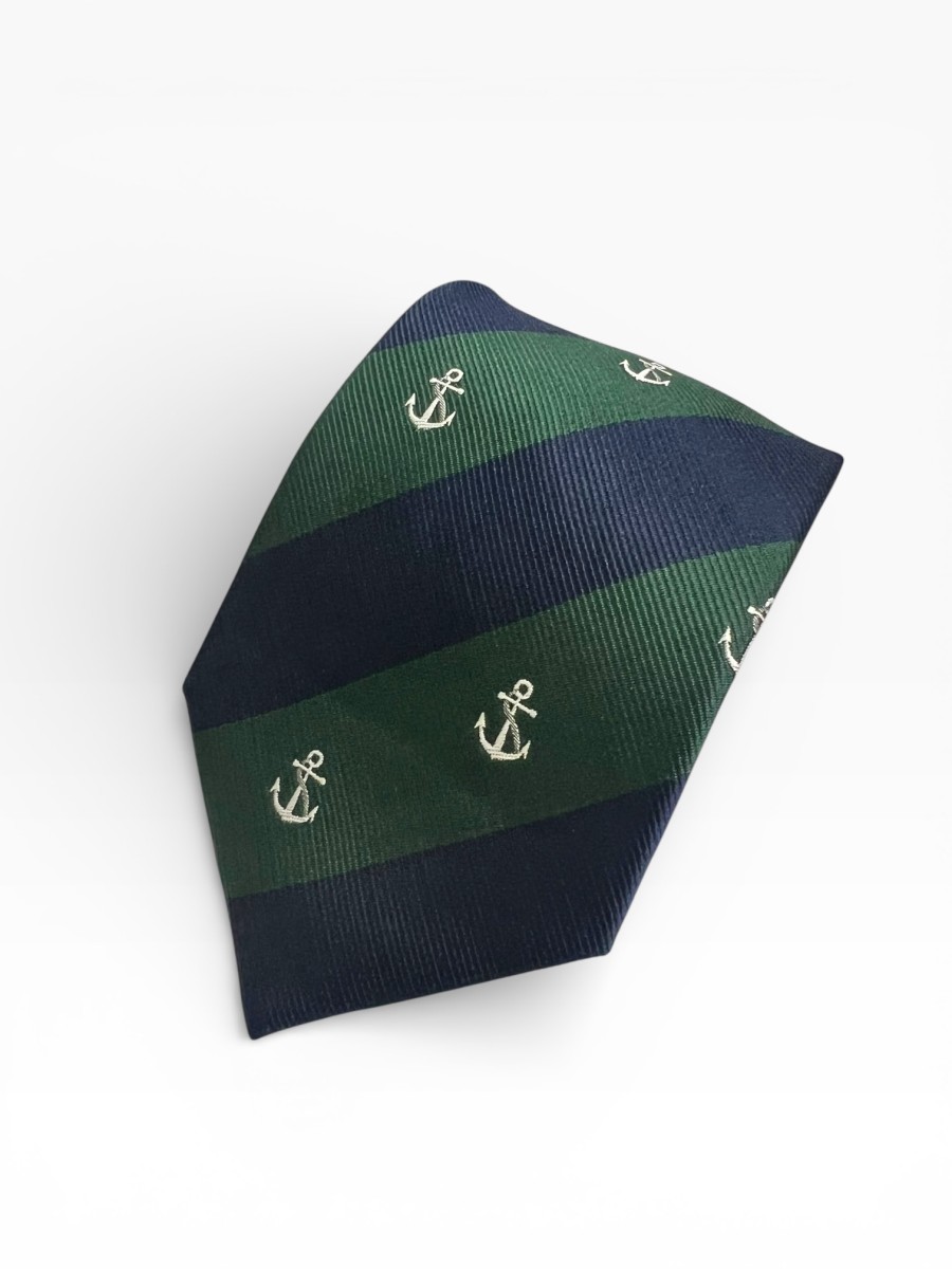 Corbata rayas y anclas