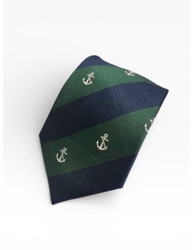Corbata rayas y anclas