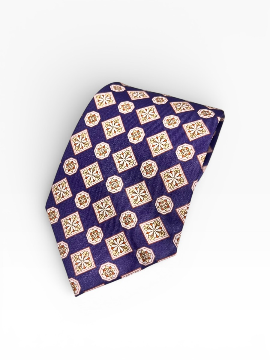 Corbata morada azulejos