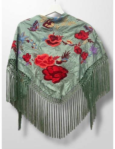 Mantoncillo Anastasia flor roja roja niña