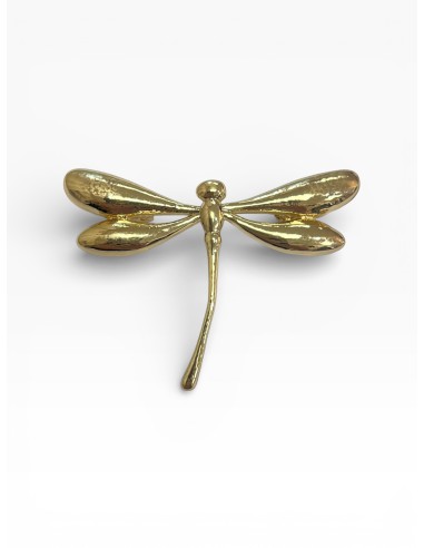 Broche dorado brillo libelula