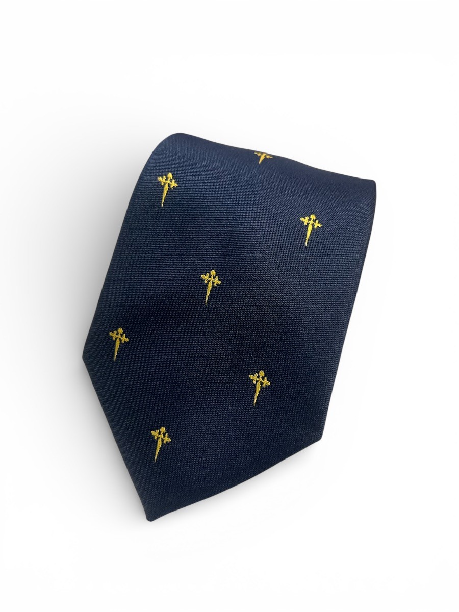 Corbata azul con cruz de Santiago 2