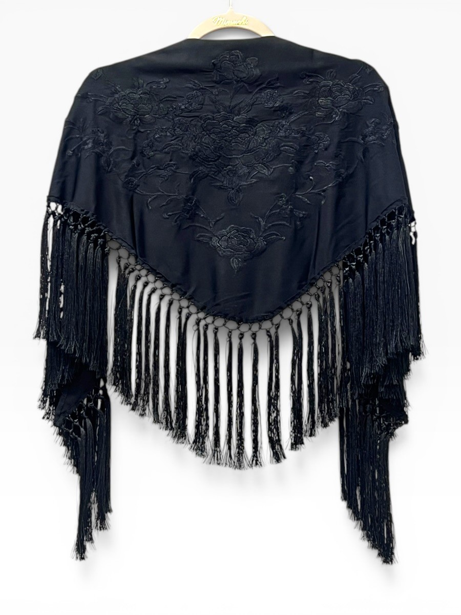 Mantoncillo monocolor negro